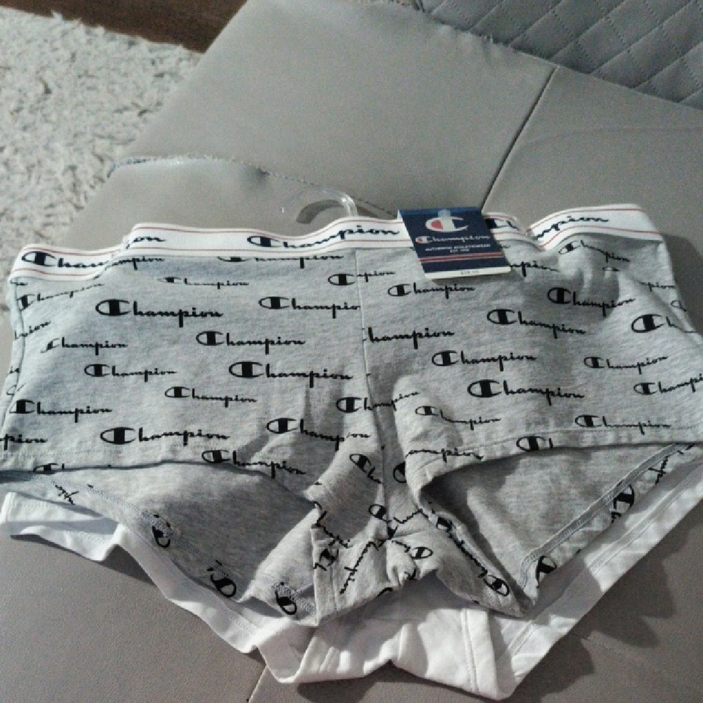 Champion Gray and White Boxer Briefs